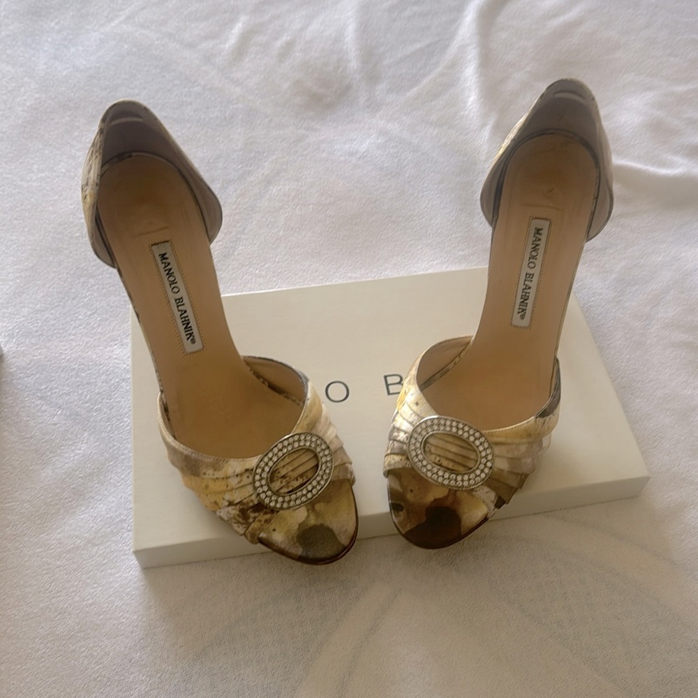 Manolo Blahnik Satin Heels